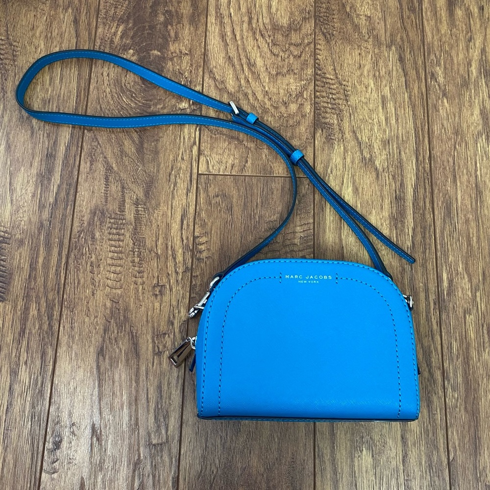 Marc Jacobs Small Playback Saffiano Leather Crossbody Bag Sapphire Blue - Picture 2 of 15
